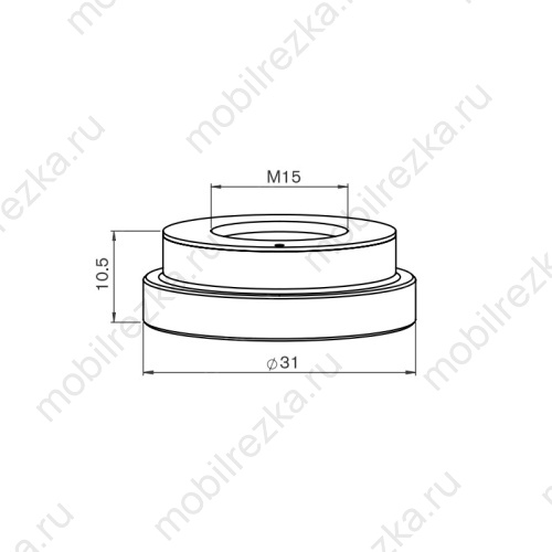 MR400-2026 Проставка керамическая KTX D31 H10.5 M15