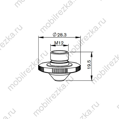 MR422-1783CP Сопло двойное пятиугольное 1,2 мм