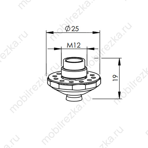 MR407-9940 Сопло EGL 1,4 мм D25 H19 M12
