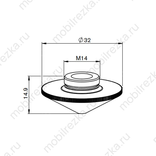 MR-120GJT0515 Сопло одинарное конусное 1,5 мм 