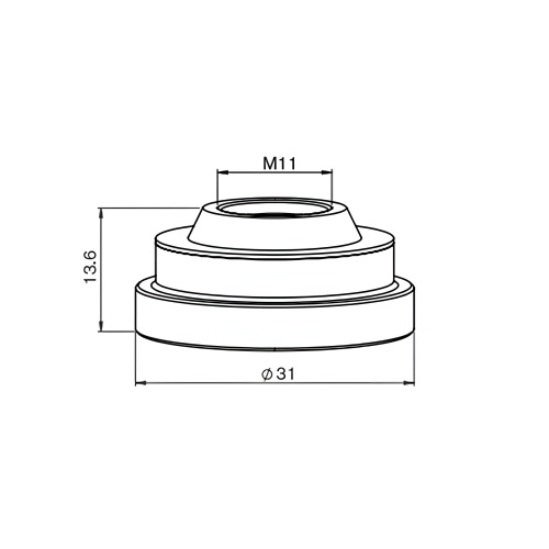 P0595-94097 Проставка керамическая D31 M11 H13.6