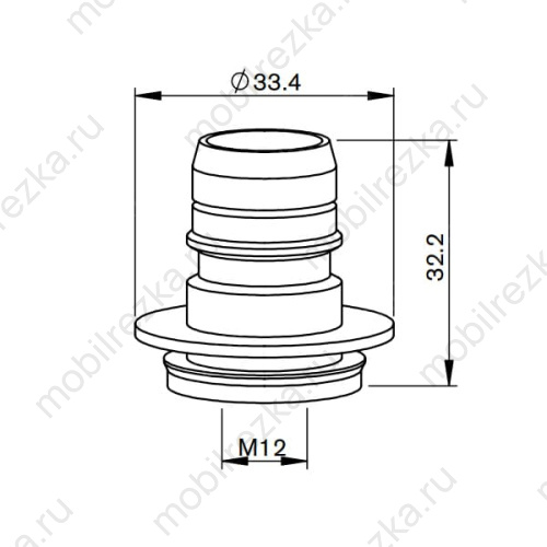 MR373-0465 Держатель сопла D33.4 M12 H32.2