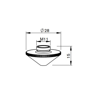 MR345-1551 Сопло одинарное 2,5 мм D28 H15 M11