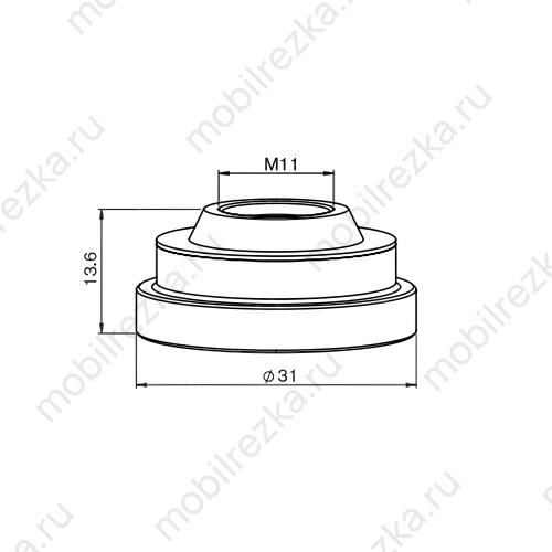 P0595-94097 Проставка керамическая D31 M11 H13.6