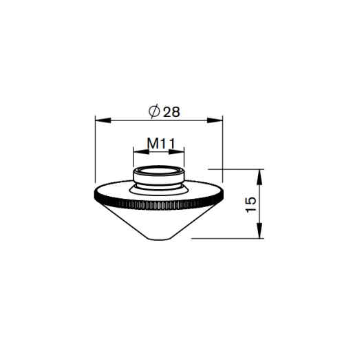 MR358-0112 Сопло двойное 1,2 мм D28 H15 M11