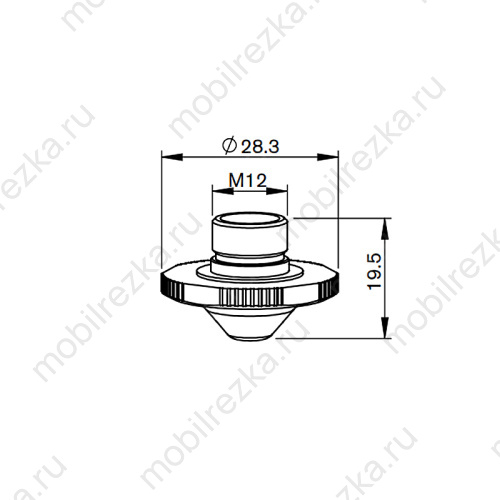 MR422-1783CP Сопло двойное пятиугольное 1,2 мм