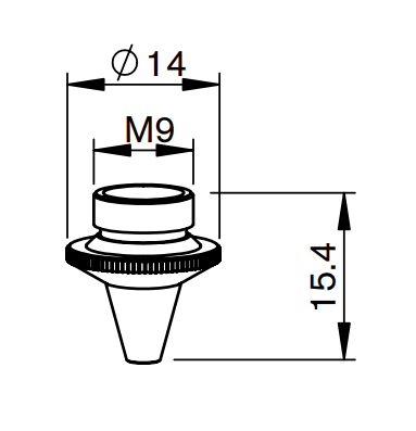 MR344-1813X Сопло 0,8 мм D14 H15.4 M9