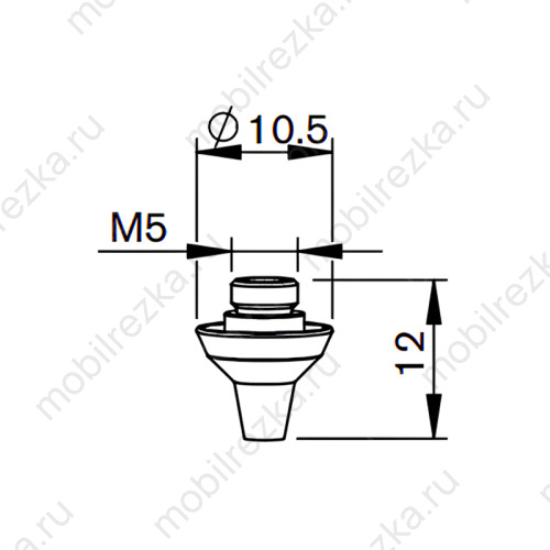 MR347-0290X-1.5 Сопло 3D 1,5 мм D10.5 H12 M5