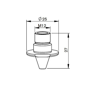 MR373-0350CPX Сопло двойное 5,0 мм