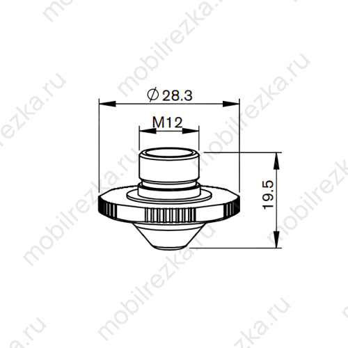 MR422-1784CP Сопло двойное пятиугольное 1,5 мм