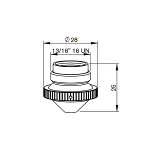 MR332-0013 Сопло двойное 2,5 мм / 1,3 мм