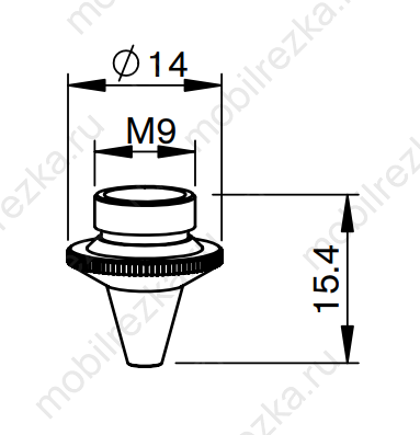MR344-1813X Сопло 0,8 мм D14 H15.4 M9