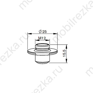 MR373-0010 Сопло двойное 9,5 мм