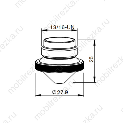 MR332-0001 Сопло цилиндрическое 1,2 мм