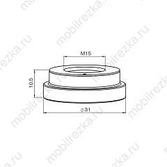 MR400-2026 Проставка керамическая KTX D31 H10.5 M15