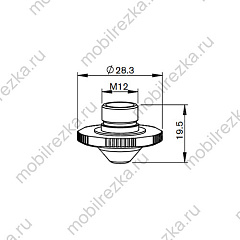 MR422-1783CP Сопло двойное пятиугольное 1,2 мм