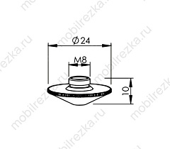 MR301-6933CPX Сопло HD 2,3 мм D24 H10 M8
