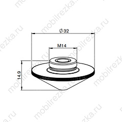 MR-GJT0612 Сопло двойное конусное 1,2 мм