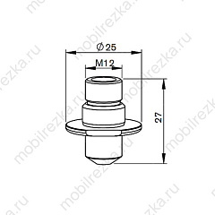 MR373-1583 Сопло CP 1,5 мм (Pencil)