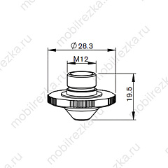 MR422-0667CP Сопло пятиугольное 2,5 мм