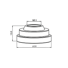 P0595-94097 Проставка керамическая D31 M11 H13.6