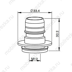 MR373-0465 Держатель сопла D33.4 M12 H32.2