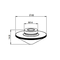 MR-GJT0612 Сопло двойное конусное 1,2 мм