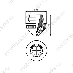 MR423-0001 Сопло с внутренней вставкой 1.0 мм D28.0 H29.0