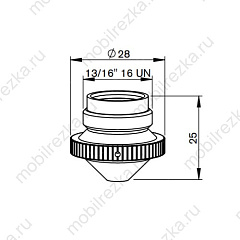MR332-0013 Сопло двойное 2,5 мм / 1,3 мм