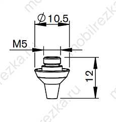 MR347-0090X Сопло 3D 1,2 мм D10.5 H12 M5