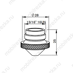 MR332-2512 Сопло 1,7 мм (оригинал) D28 H25