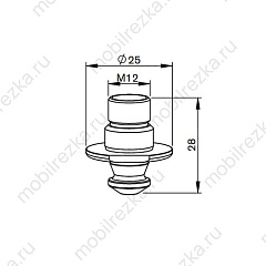 MR373-1820CPX Сопло двойное 1,5 мм