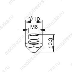 MR302-4230X Сопло EBD 0,8 мм D11 H10.5 M6 (оригинал)