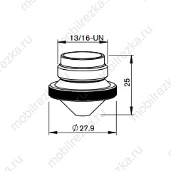 MR332-0001 Сопло цилиндрическое 1,2 мм